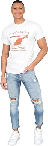 Step Bros Catalina Wine Mixer Ice Grey Funny Movie T-Shirt Tee in Kuwait