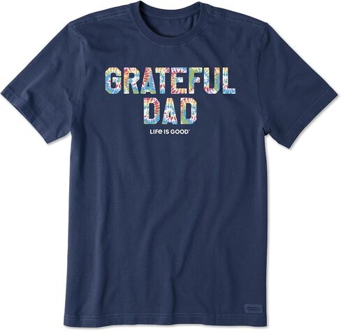 Life is Good. Men's Grateful Dad Tie Dye Short Sleeve Crusher Tee in Kuwait
