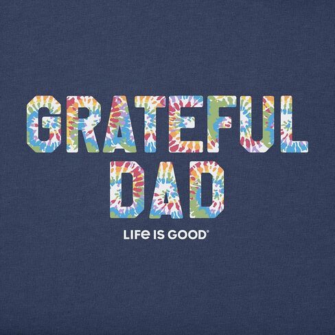 Life is Good. Men's Grateful Dad Tie Dye Short Sleeve Crusher Tee in Kuwait