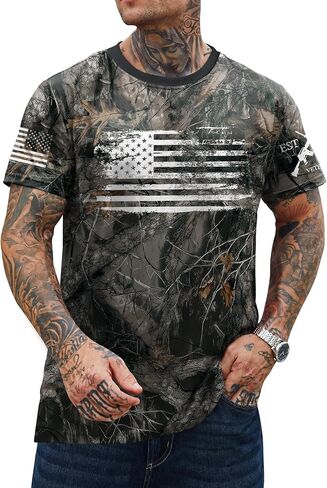Men's American Tshirt USA Flag 4th of July 250th Anniversary Shirt(S-3XL) in Kuwait
