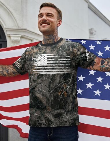Men's American Tshirt USA Flag 4th of July 250th Anniversary Shirt(S-3XL) in Kuwait