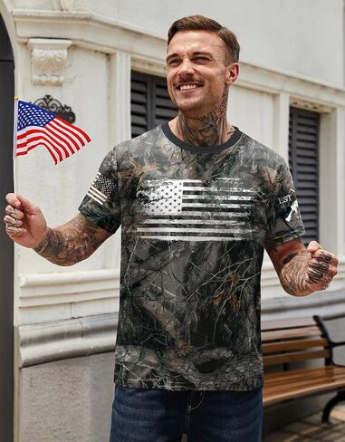 Men's American Tshirt USA Flag 4th of July 250th Anniversary Shirt(S-3XL) in Kuwait