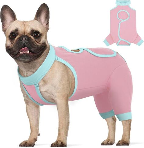 ROZKITCH Dog Surgery Recovery Sleeve Rear Legs, Male Female Pet Prevent Licking Wound Elbow Brace Protector, Dog Recovery Suit Cone Collar Alternative Pants Shirt for Wound Heal Wrap Blue 2XL in Kuwait