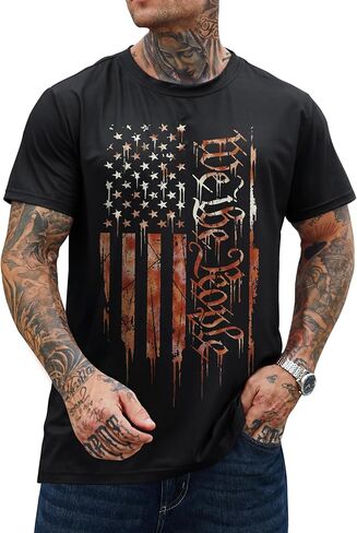 Men's American Tshirt USA Flag 4th of July 250th Anniversary Shirt(S-3XL) in Kuwait