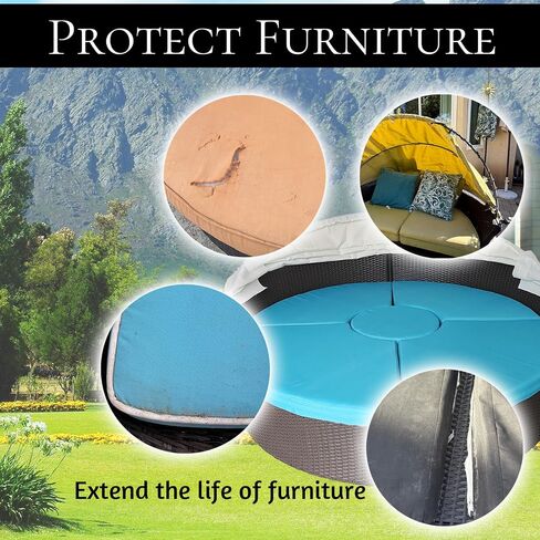 Outdoor Patio 66" Daybed Cover Waterproof Garden Wicker Round Canopy Sofa Cover 75 inches with Air Vent (Diameter 75) in Kuwait