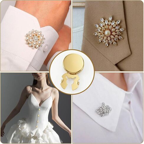 12 Pcs Brass Round Cuff Button Cover 2 Sizes Gold Clip-On Botones Cufflinks Kit Elegant Covers DIY Freedom Button Cover Cufflinks Flat Round Cuffs for Formal Business Wedding Tuxedo Cufflink Shirt in Saudi Arabia