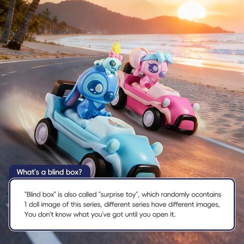 MINISO Disney Stitch Keycap Blind Box Confession Highway Series - ABS Sliding Collectible Action Figures, 4-1 Stitch Ornament for Desk, Keyboard Keychain Decor, Stress Relief Toys for Boys, Girls in Saudi Arabia