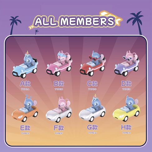 MINISO Disney Stitch Keycap Blind Box Confession Highway Series - ABS Sliding Collectible Action Figures, 4-1 Stitch Ornament for Desk, Keyboard Keychain Decor, Stress Relief Toys for Boys, Girls in Saudi Arabia