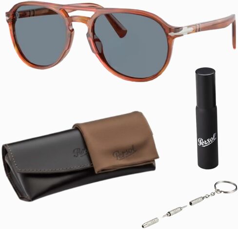 Persol PO3235S Pilot Shape Sunglasses With Official Eyewear Kit in Kuwait