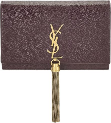 YSL Women's Pre-Loved Grainy Kate Tassel Wallet On Chain Bag, Burgundy, Red, Purple, One Size in Saudi Arabia