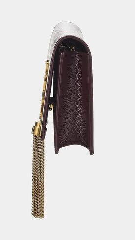YSL Women's Pre-Loved Grainy Kate Tassel Wallet On Chain Bag, Burgundy, Red, Purple, One Size in Saudi Arabia
