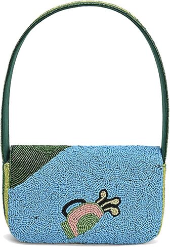 America & Beyond Golf Glimmer Shoulder Bag for Women | Hand-Beaded Golf Purse with Magnetic Closure | Novelty Golf Gift in Saudi Arabia