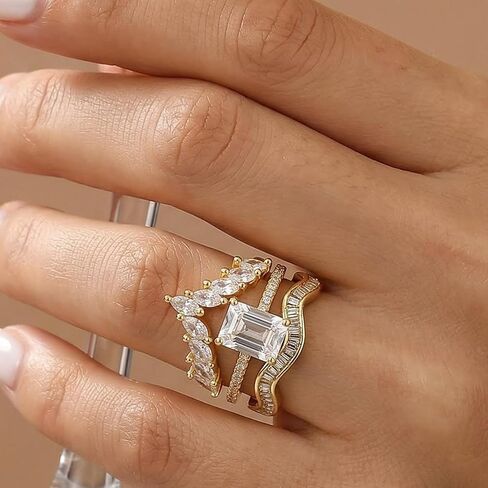 JATEBI Stackable Rings for Women 14K Gold Plated Kunckle Rings Set Dainty Simple Trendy Adjustable Perfect for Stacking Layering on Thumb and Knuckle 3 Pcs in Kuwait