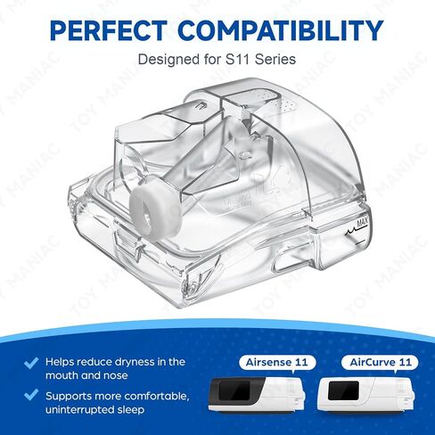 Replacement Water Chamber Compatible with AirSense 11 and Aircurve 11, Replacement Humidifier Tank Compatible with S11 Series, Same Capacity As Original, CPAP Supplies and Accessories in Saudi Arabia
