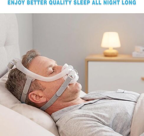2Pack AirFit F30i Headgear with Magnetic Clips, Adjustable Soft Breathable Replacement CPAP Headgear, Durable Secure Fit Strap Accessories Compatible with AirFit F30i Full Face Mask in Saudi Arabia