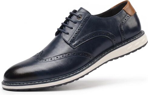 Coramtty Men's Casual Wingtip Brogue Oxford Shoes Dress Formal Derby Sneakers with Arch Support for Business Office in Saudi Arabia