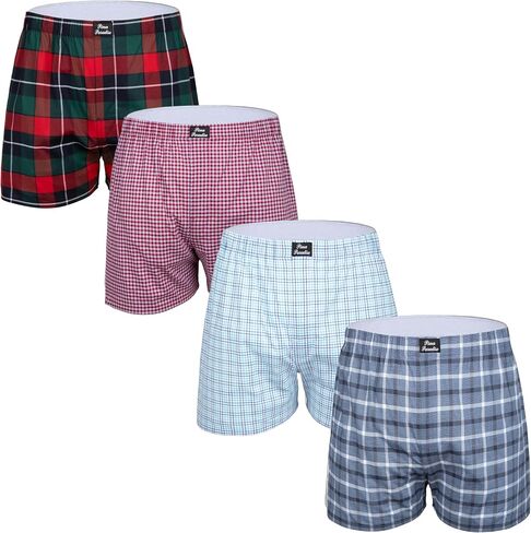 Men’s Boxer Shorts 4-Pack – Breathable, Soft Cotton, No Ride-Up in Saudi Arabia