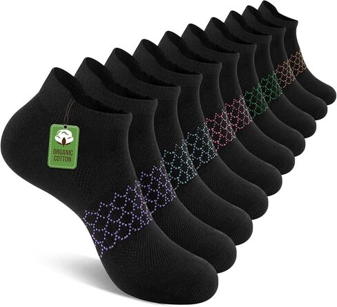 10 Pairs Womens Ankle Socks Cotton Short Low Cut Socks for Women with Tab in Saudi Arabia