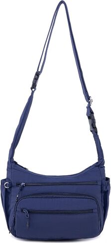 Trendy Nylon Crossbody Bags for Women,Multi-Pocket Shoulder Handbag Lightweight Sling Hobo Bag Roomy Travel Crossbody Purses in Saudi Arabia