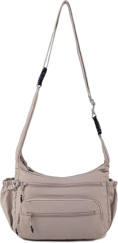 Trendy Nylon Crossbody Bags for Women,Multi-Pocket Shoulder Handbag Lightweight Sling Hobo Bag Roomy Travel Crossbody Purses in Saudi Arabia