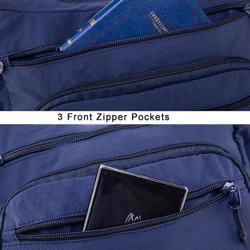 Trendy Nylon Crossbody Bags for Women,Multi-Pocket Shoulder Handbag Lightweight Sling Hobo Bag Roomy Travel Crossbody Purses in Saudi Arabia