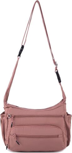 Trendy Nylon Crossbody Bags for Women,Multi-Pocket Shoulder Handbag Lightweight Sling Hobo Bag Roomy Travel Crossbody Purses in Saudi Arabia