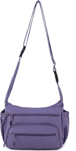 Trendy Nylon Crossbody Bags for Women,Multi-Pocket Shoulder Handbag Lightweight Sling Hobo Bag Roomy Travel Crossbody Purses in Saudi Arabia