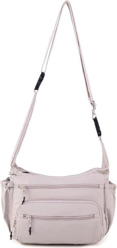 Trendy Nylon Crossbody Bags for Women,Multi-Pocket Shoulder Handbag Lightweight Sling Hobo Bag Roomy Travel Crossbody Purses in Saudi Arabia
