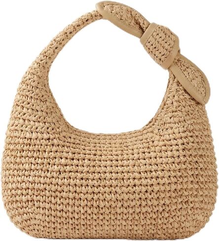 Straw Hobo Bag, Summer Beach Shoulder Purse for Women, Lightweight Vacation Handmade Straw Bag for 2026 in Kuwait
