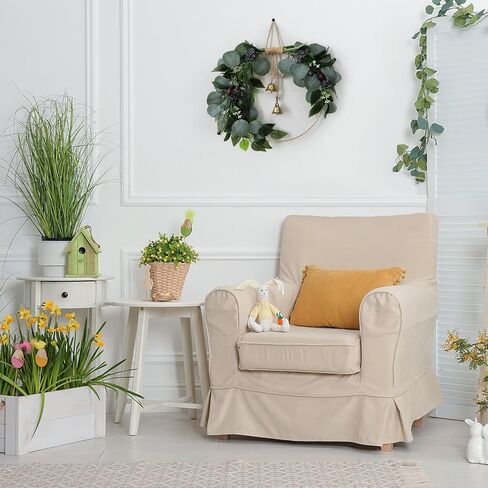 Eucalyptus Wreath for Front Door Artificial Eucalyptus Wreath Olive Fruit and Blueberry with Green Leaf Spring Summer All Season for Farmhouse Front Porch Window Hanging Wall Party Decor in Saudi Arabia