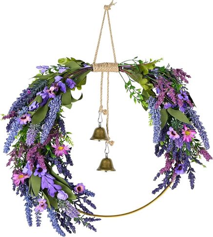Eucalyptus Wreath for Front Door Artificial Eucalyptus Wreath Olive Fruit and Blueberry with Green Leaf Spring Summer All Season for Farmhouse Front Porch Window Hanging Wall Party Decor in Saudi Arabia