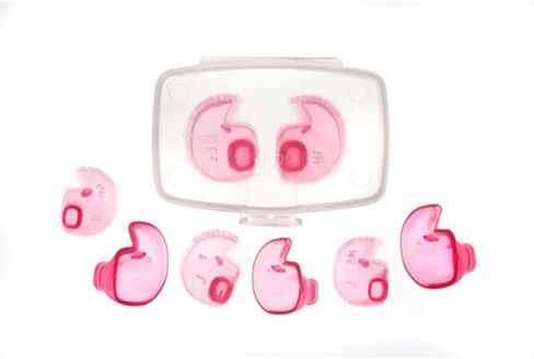 Doc’s Proplugs Combo Pack – Child (Ages 0–5) – Non-Vented – Pink – Includes Case | 4 Sizes in One Pack | Reusable Earplugs for Bathing, Swimming & More | Blocks Water & Noise | Made in USA in Kuwait