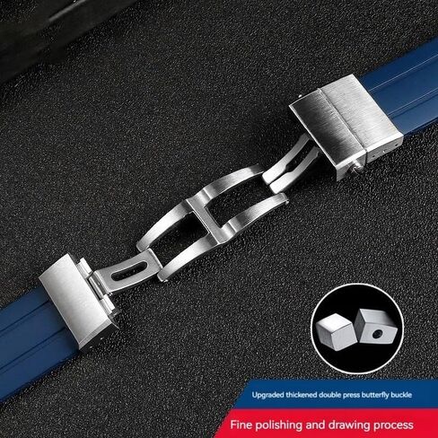 Curved End Watchband For Mido M005430A M005614A Rubber watch strap For Citizen in Kuwait