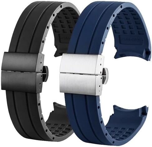 Curved End Watchband For Mido M005430A M005614A Rubber watch strap For Citizen in Kuwait