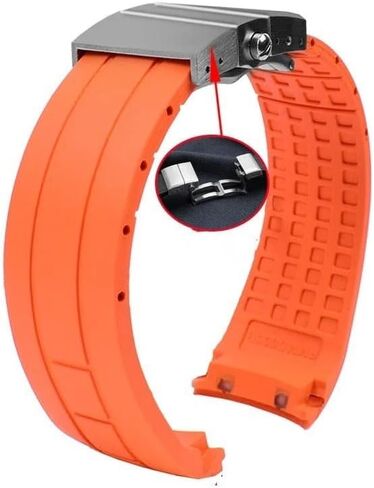 Curved End Watchband For Mido M005430A M005614A Rubber watch strap For Citizen in Kuwait
