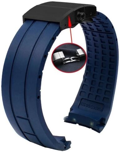Curved End Watchband For Mido M005430A M005614A Rubber watch strap For Citizen in Kuwait