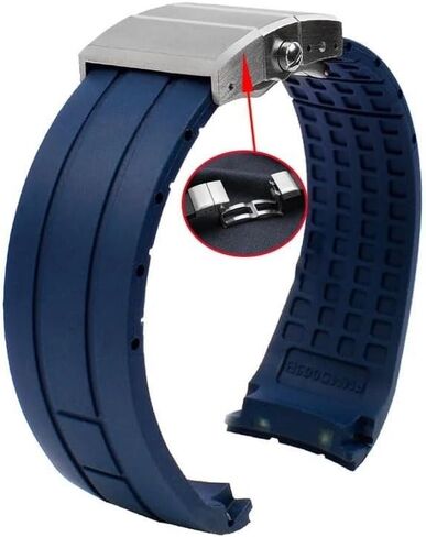Curved End Watchband For Mido M005430A M005614A Rubber watch strap For Citizen in Kuwait