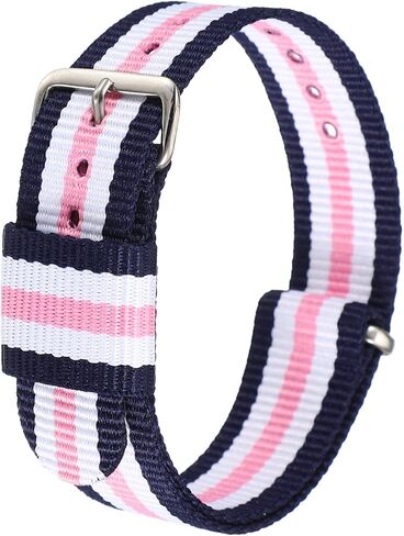 HARFINGTON Nylon Watch Bands Soft Weave Watch Strap Quick Release Stripe Wristband with Stainless Steel Pin Buckle in Kuwait