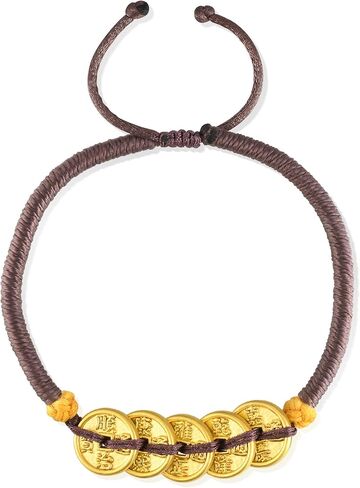 CHOW SANG SANG Cultural Blessings 999 24K Gold Chinese Ancient Coins Blessing Bracelet for Women 92651B | 8.6 Inches, (22 CM) in Kuwait