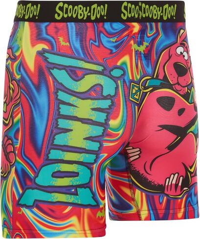 COCO BRANDS Scooby-Doo Mens Boxer Briefs - 1Pack/2Pack/3Pack No Fly Anti-Chafing Cotton Lined Support Boxers for Men in Kuwait