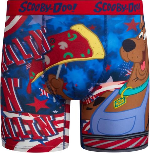 COCO BRANDS Scooby-Doo Mens Boxer Briefs - 1Pack/2Pack/3Pack No Fly Anti-Chafing Cotton Lined Support Boxers for Men in Kuwait