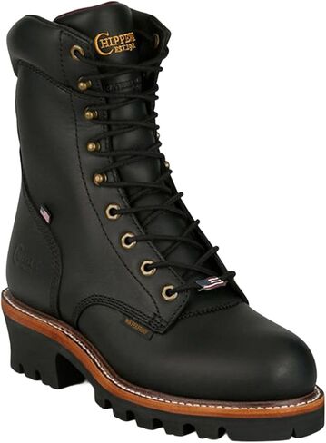 Chippewa Men's Men'S 9" Super Logger Waterproof Insulated Work Boot Black 11 D(M) US in Kuwait