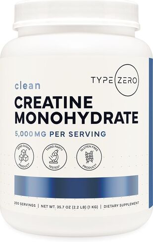 Type Zero Creatine Monohydrate (Unflavored | 500g), 5000 mg Per Serving, Micronized, Zero Sugar, Keto Friendly & Gluten Free, 100 Servings in Kuwait