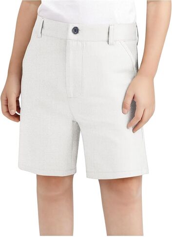 Boys Shorts Casual Lightweight Quick Dry Stretch Pull on Chino Golf Shorts Teen Girls Kids School Uniform Clothes in Kuwait