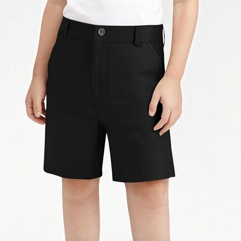 Boys Shorts Casual Lightweight Quick Dry Stretch Pull on Chino Golf Shorts Teen Girls Kids School Uniform Clothes in Kuwait