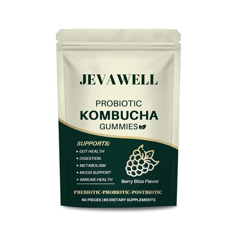 Kombucha Gummies, Supports Digestive Health & Gut Balance, Daily Wellness Formula, 60 Gummies in Saudi Arabia