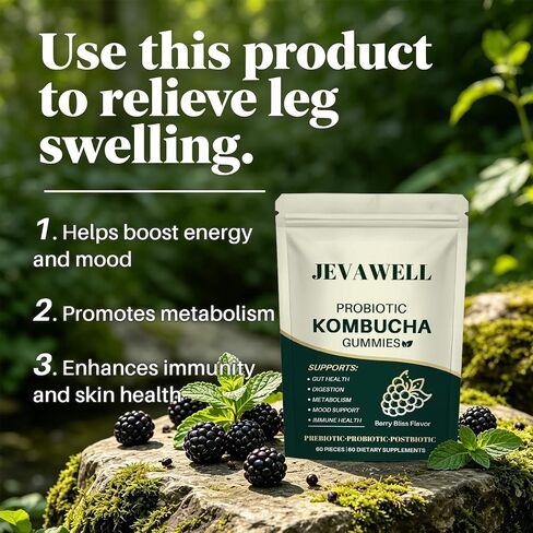 Kombucha Gummies, Supports Digestive Health & Gut Balance, Daily Wellness Formula, 60 Gummies in Saudi Arabia