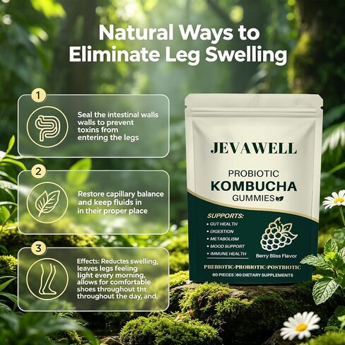 Kombucha Gummies, Supports Digestive Health & Gut Balance, Daily Wellness Formula, 60 Gummies in Saudi Arabia
