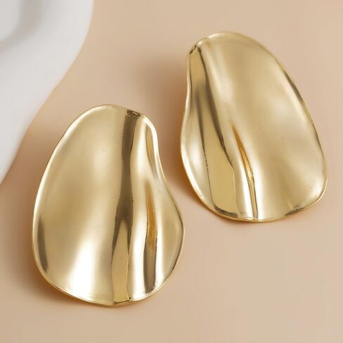 Exaggerated Chunky Teardrop Earrings for Women, Personalized Minimalist Geometric Statement Earrings,Fashionable Party Banquet Jewelry Accessories Gifts in Kuwait