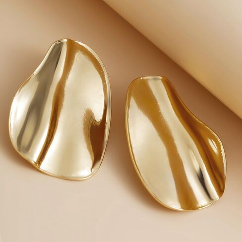 Exaggerated Chunky Teardrop Earrings for Women, Personalized Minimalist Geometric Statement Earrings,Fashionable Party Banquet Jewelry Accessories Gifts in Kuwait